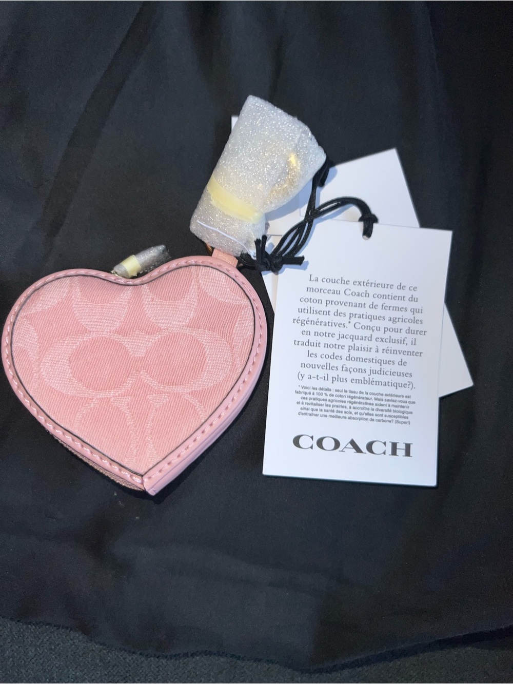 Coach Pink Heart Mini Coin Purse
